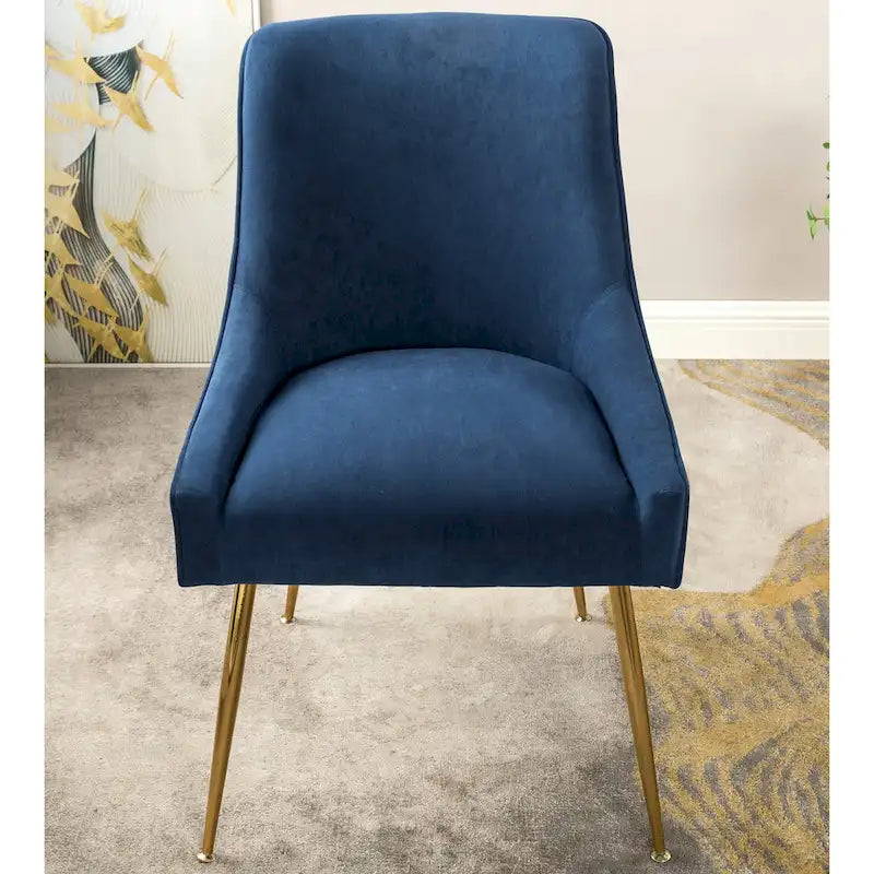 Chaise de salle à manger en velours style milieu de siècle