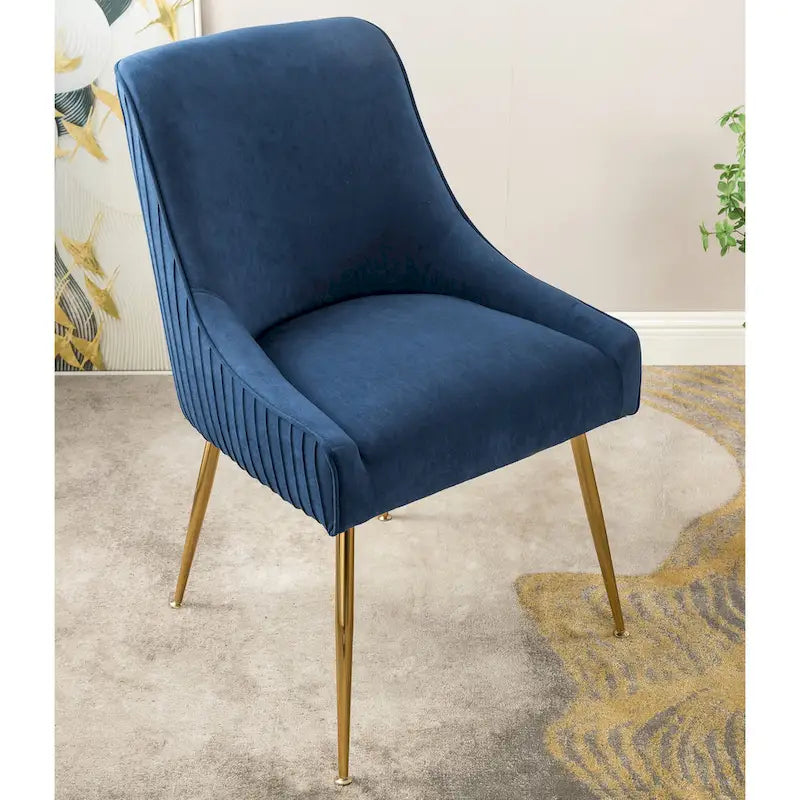 Chaise de salle à manger en velours style milieu de siècle