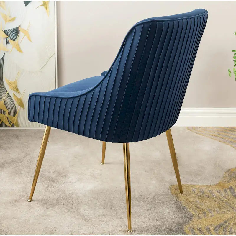 Chaise de salle à manger en velours style milieu de siècle