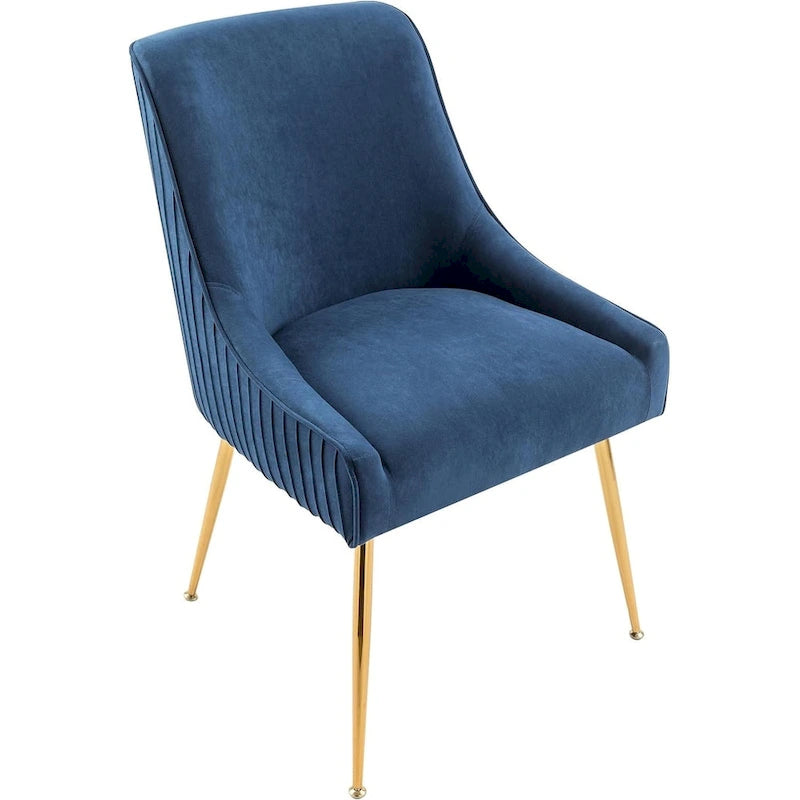 Chaise de salle à manger en velours style milieu de siècle
