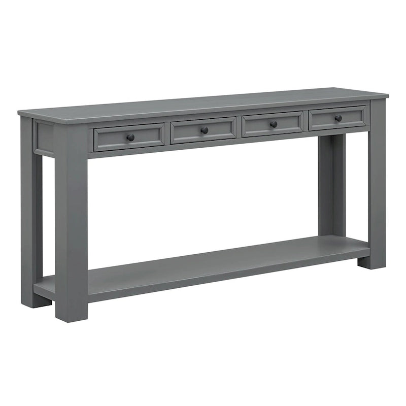 Entryway Console Table Sofa Table with Storage Drawers and Bottom Shelf