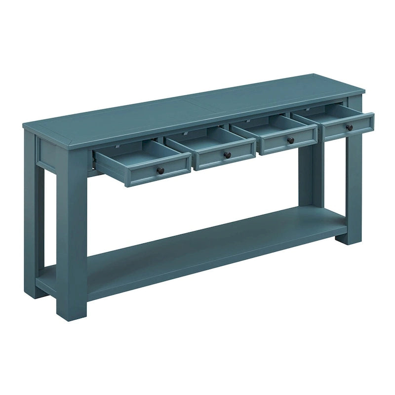 Entryway Console Table Sofa Table with Storage Drawers and Bottom Shelf
