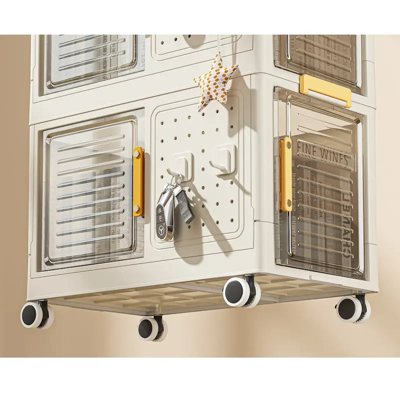 4-Tier Rolling Storage bookcase with Wheels