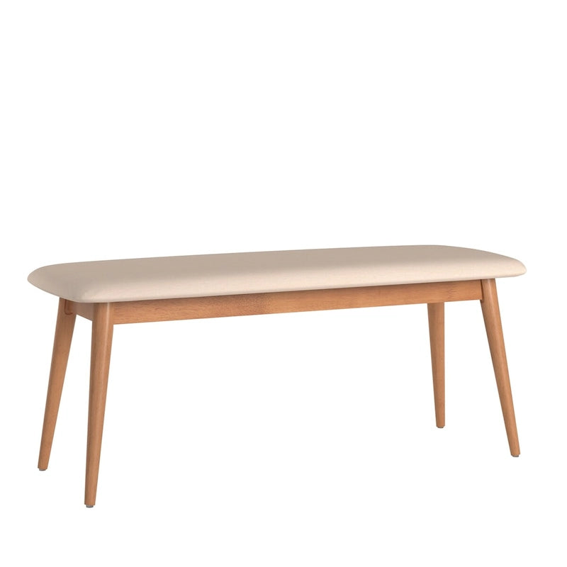 Norwegian Danish Modern Tapered Upholstered Dining Bench