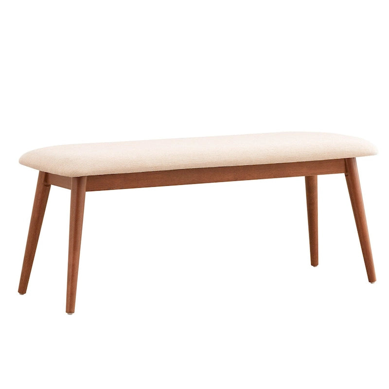 Norwegian Danish Modern Tapered Upholstered Dining Bench