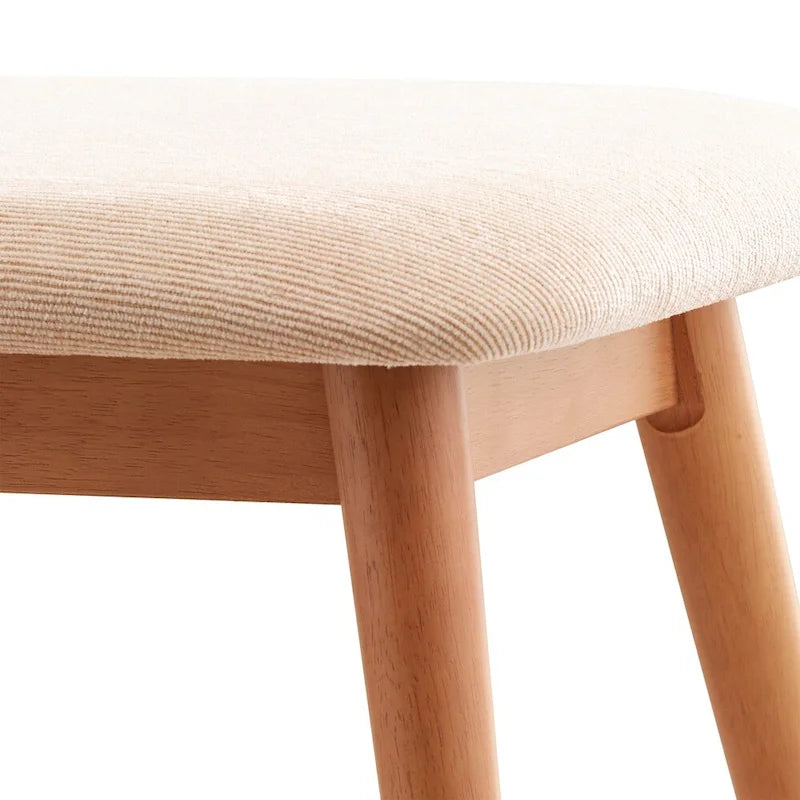 Norwegian Danish Modern Tapered Upholstered Dining Bench