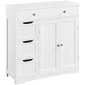 Bathroom Storage Cabinet Free-Standing Floor Cabinet With 4 Drawers and 2 Doors