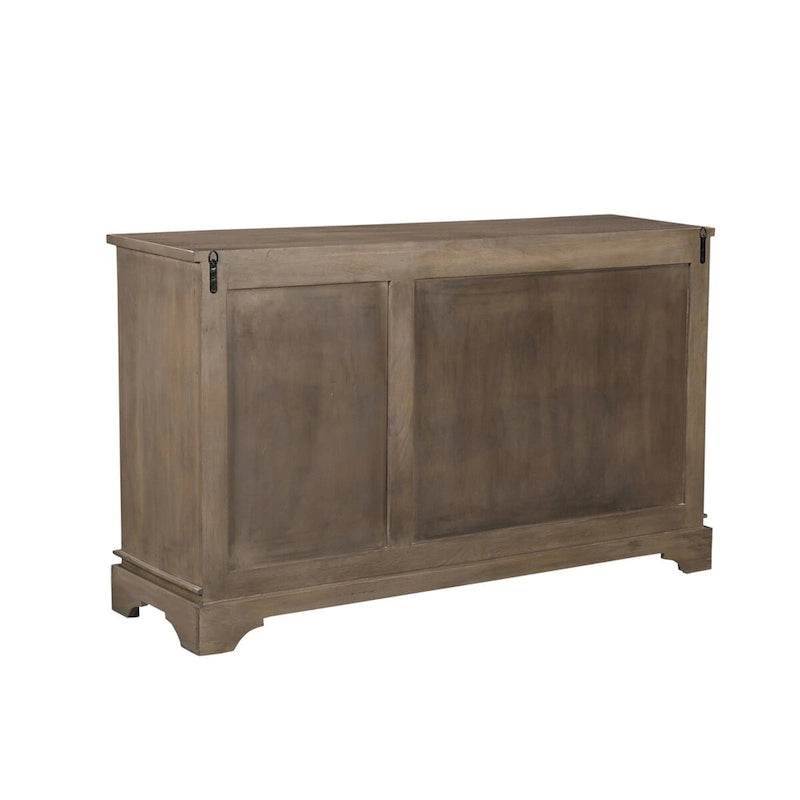 3-Door Carved Solid Wood Sideboard