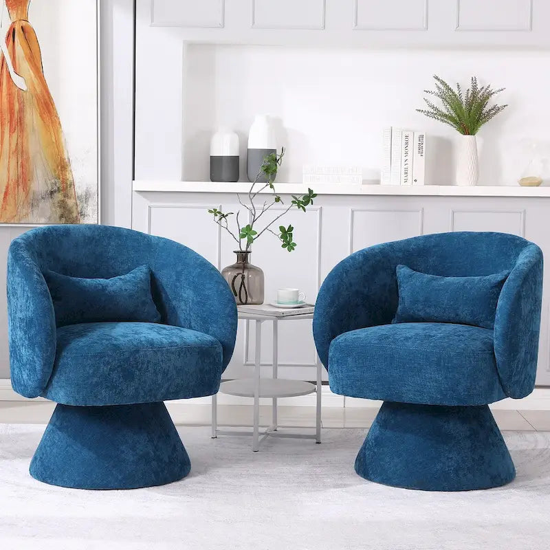 Fauteuil pivotant rembourré (lot de 2)