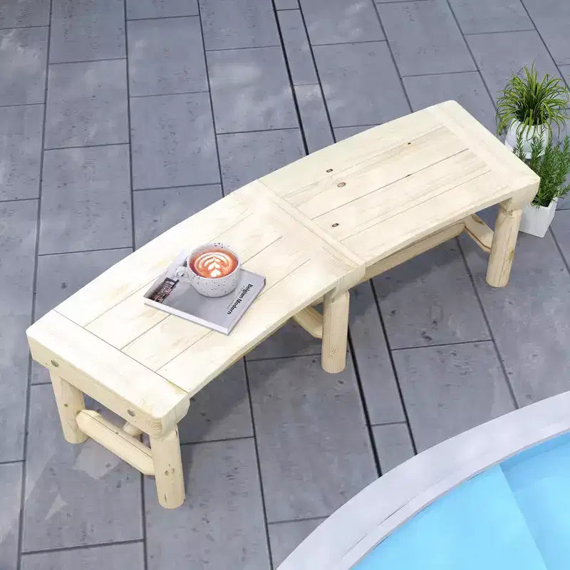 Banc de jardin en bois Outsunny, banc semi-circulaire rond pour arbre, banc de parc enveloppant