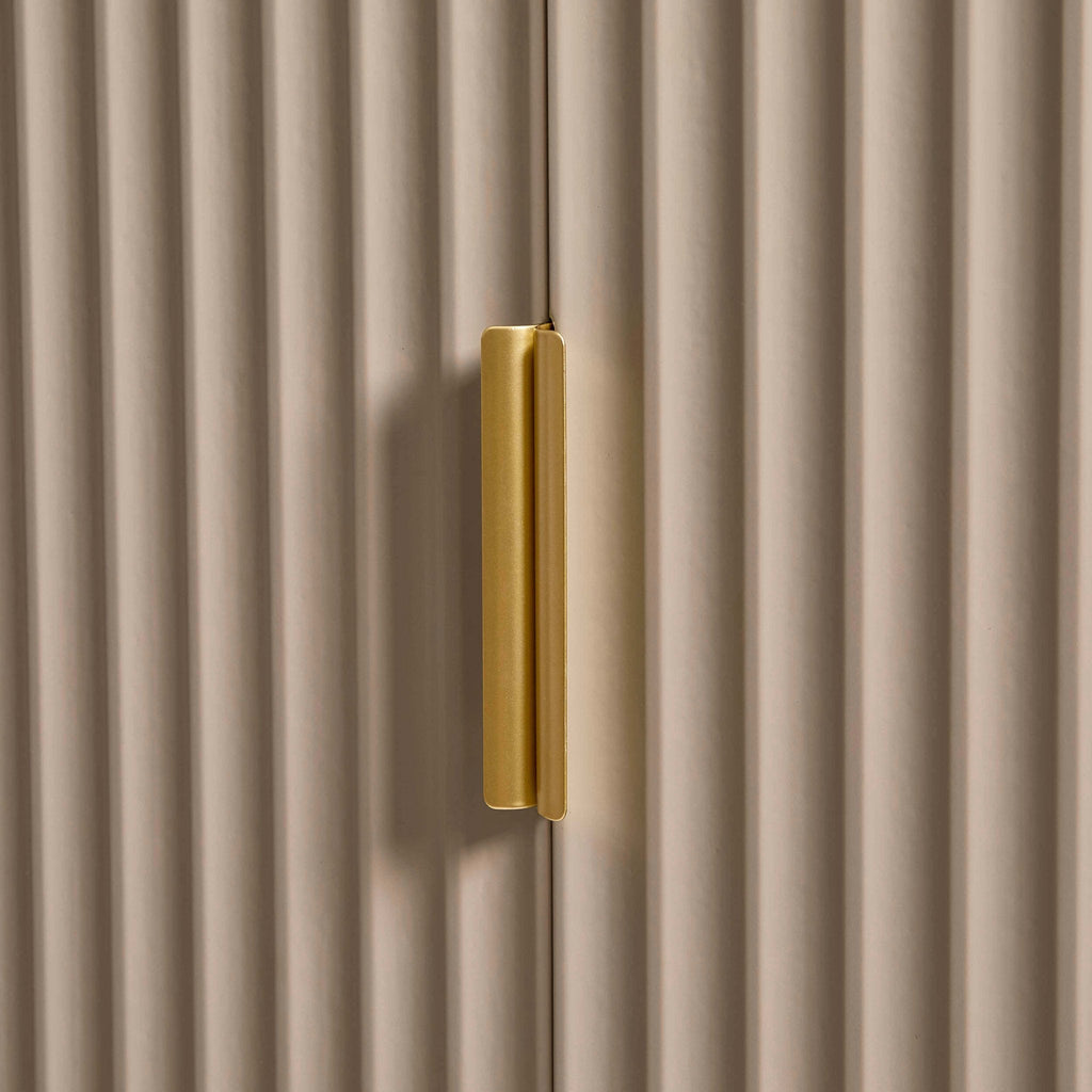 Armoire 3 portes avec tiroirs - Taupe