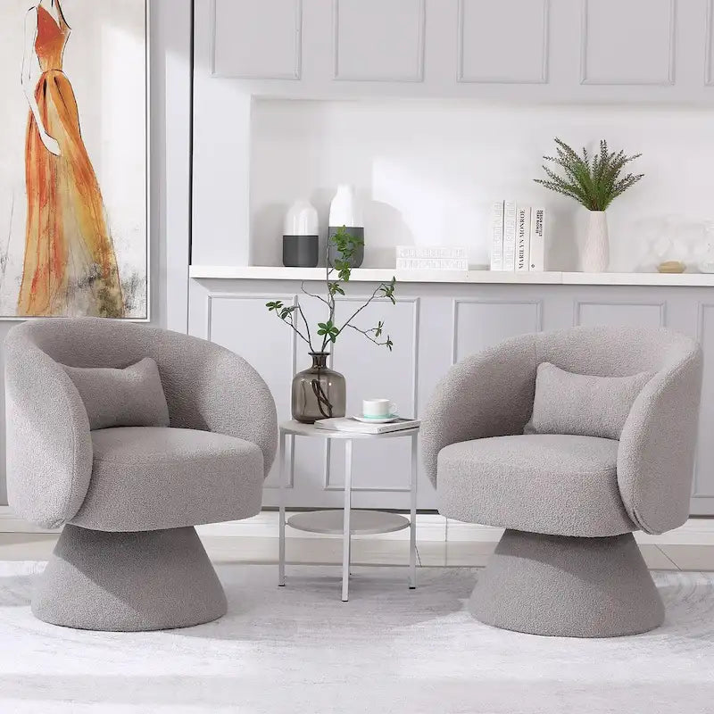 Fauteuil pivotant rembourré (lot de 2)
