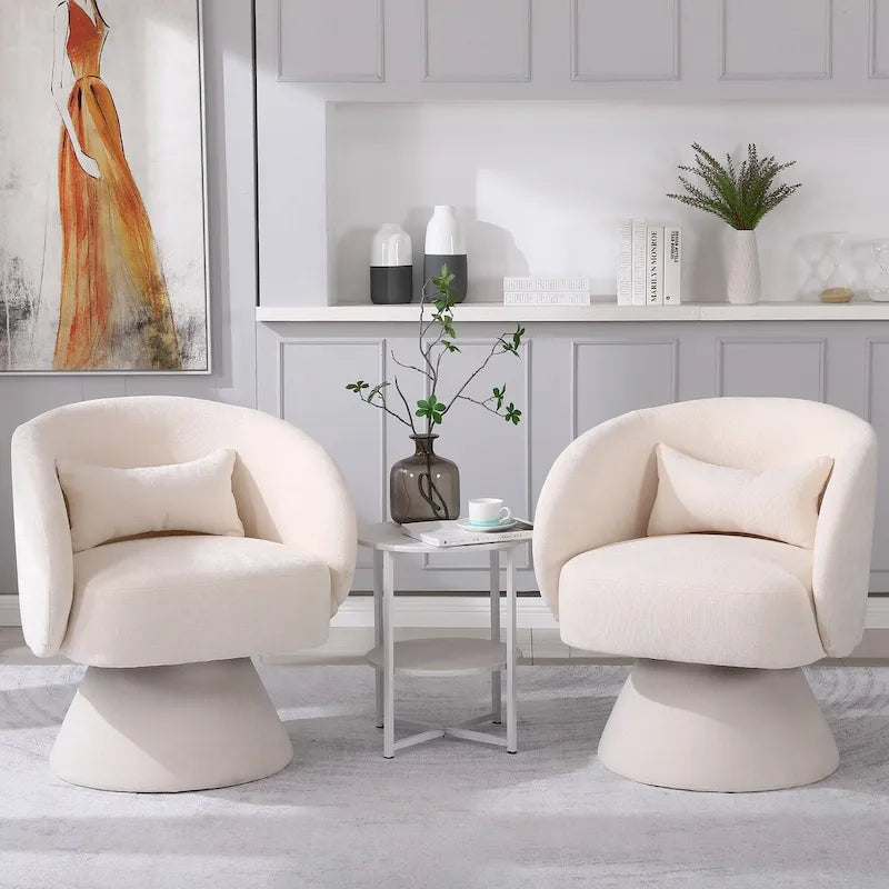 Fauteuil pivotant rembourré (lot de 2)